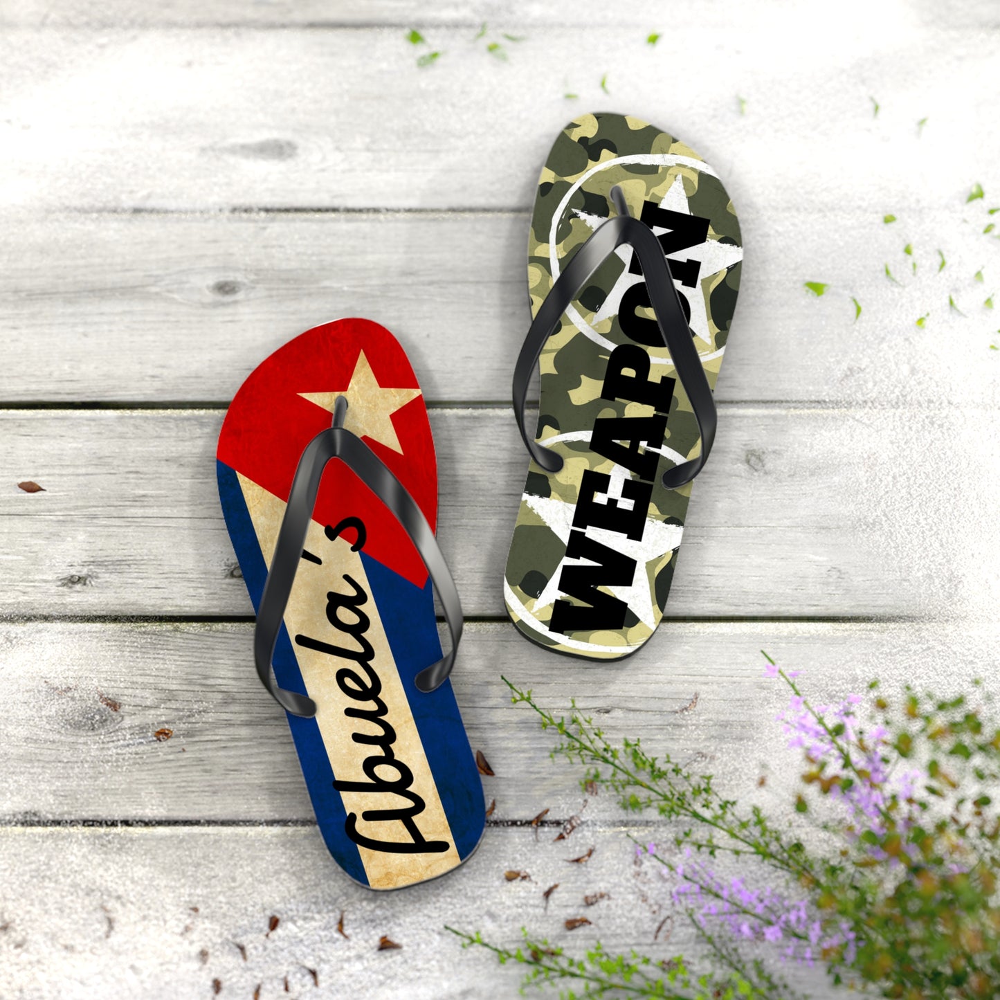 Inspirational Flip Flops - "Progress Over Perfection" Summer Sandals
